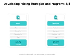 Target Market Strategy Developing Pricing Strategies And Programs Premium Ppt Outline Show PDF Target Market Strategy Developing Pricing Strategies And Programs Premium Ppt Outline Show PDF