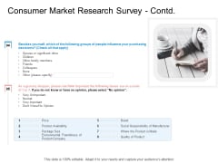 Target Persona Consumer Market Research Survey Contd Ppt Outline Slide Portrait PDF