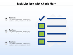 Task List Icon With Check Mark Ppt Ideas Picture PDF