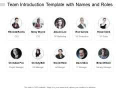 Team Introduction Template With Names And Roles Ppt PowerPoint Presentation Professional Design Templates Team Introduction Template With Names And Roles Ppt PowerPoint Presentation Professional Design Templates