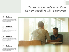 Team Leader In One On One Review Meeting With Employee Ppt PowerPoint Presentation File Graphics PDF