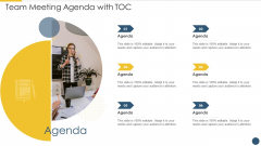 Team Meeting Agenda With TOC Graphics PDF