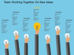 Team Working Together On New Ideas Powerpoint Template