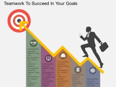 Teamwork To Succeed In Your Goals Powerpoint Template