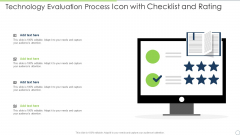 Technology Evaluation Process Icon With Checklist And Rating Introduction PDF Technology Evaluation Process Icon With Checklist And Rating Introduction PDF