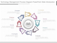 Technology Management Process Diagram Powerpoint Slide Introduction