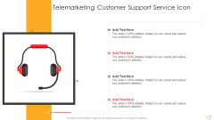 Telemarketing Customer Support Service Icon Mockup PDF Telemarketing Customer Support Service Icon Mockup PDF