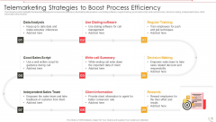 Telemarketing Strategies To Boost Process Efficiency Professional PDF Telemarketing Strategies To Boost Process Efficiency Professional PDF
