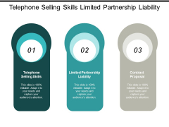 telephone selling skills limited partnership liability contract proposal ppt powerpoint presentation icon example