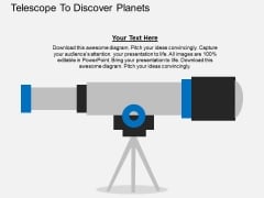 Telescope To Discover Planets Powerpoint Template Telescope To Discover Planets Powerpoint Template
