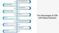 Ten Advantages Of CSR With Media Attention Ppt PowerPoint Presentation File Files PDF Ten Advantages Of CSR With Media Attention Ppt PowerPoint Presentation File Files PDF