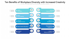 Ten Benefits Of Workplace Diversity With Increased Creativity Ppt PowerPoint Presentation File Deck PDF Ten Benefits Of Workplace Diversity With Increased Creativity Ppt PowerPoint Presentation File Deck PDF