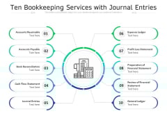Ten Bookkeeping Services With Journal Entries Ppt PowerPoint Presentation Slides Maker PDF Ten Bookkeeping Services With Journal Entries Ppt PowerPoint Presentation Slides Maker PDF