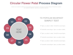 Ten Circular Petals Business Process Diagram Powerpoint Slides
