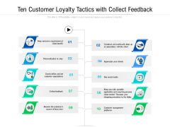 Ten Customer Loyalty Tactics With Collect Feedback Ppt PowerPoint Presentation File Tips PDF Ten Customer Loyalty Tactics With Collect Feedback Ppt PowerPoint Presentation File Tips PDF