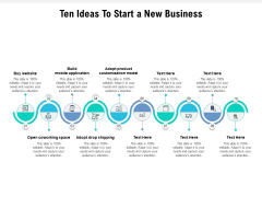 Ten Ideas To Start A New Business Ppt PowerPoint Presentation Outline Slides PDF Ten Ideas To Start A New Business Ppt PowerPoint Presentation Outline Slides PDF