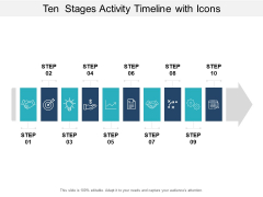 Ten Stages Activity Timeline With Icons Ppt PowerPoint Presentation Portfolio Graphics Template