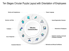 Ten Stages Circular Puzzle Layout With Orientation Of Employees Ppt PowerPoint Presentation Show Portfolio Ten Stages Circular Puzzle Layout With Orientation Of Employees Ppt PowerPoint Presentation Show Portfolio