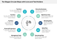 Ten Stages Circular Steps With Icons And Text Holders Ppt Powerpoint Presentation Pictures Slides Ten Stages Circular Steps With Icons And Text Holders Ppt Powerpoint Presentation Pictures Slides