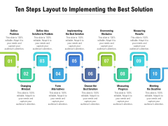 Ten Steps Layout To Implementing The Best Solution Ppt PowerPoint Presentation Summary Format Ten Steps Layout To Implementing The Best Solution Ppt PowerPoint Presentation Summary Format
