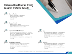 Terms And Condition For Driving Qualified Traffic To Website Ppt Ideas Gridlines PDF Terms And Condition For Driving Qualified Traffic To Website Ppt Ideas Gridlines PDF