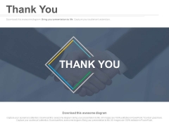 Thank You Slide With Handshake In Background Powerpoint Slides