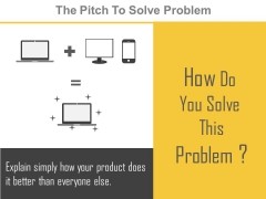 The Pitch To Solve Problem Ppt Slides The Pitch To Solve Problem Ppt Slides