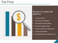 The Price Ppt PowerPoint Presentation Summary The Price Ppt PowerPoint Presentation Summary