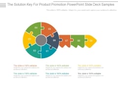 The Solution Key For Product Promotion Powerpoint Slide Deck Samples The Solution Key For Product Promotion Powerpoint Slide Deck Samples