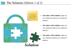The Solution Template 1 Ppt PowerPoint Presentation Show Examples The Solution Template 1 Ppt PowerPoint Presentation Show Examples