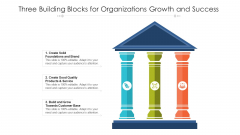 Three Building Blocks For Organizations Growth And Success Ppt PowerPoint Presentation Gallery Gridlines PDF