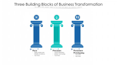 Three Building Blocks Of Business Transformation Ppt PowerPoint Presentation Gallery Slide Download PDF