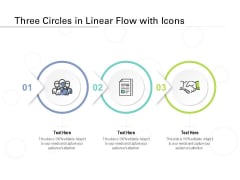 Three Circles In Linear Flow With Icons Ppt PowerPoint Presentation Infographics Microsoft