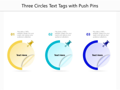 Three Circles Text Tags With Push Pins Ppt PowerPoint Presentation Slides Smartart PDF