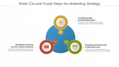 Three Circular Puzzle Steps For Marketing Strategy Mockup PDF Three Circular Puzzle Steps For Marketing Strategy Mockup PDF