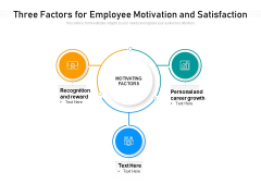 Three Factors For Employee Motivation And Satisfaction Ppt PowerPoint Presentation File Model PDF Three Factors For Employee Motivation And Satisfaction Ppt PowerPoint Presentation File Model PDF