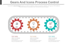 Three Gears Steps For Innovative Process Powerpoint Template