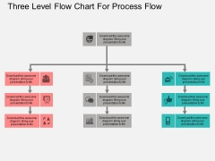Three Level Flow Chart For Process Flow Powerpoint Template Three Level Flow Chart For Process Flow Powerpoint Template