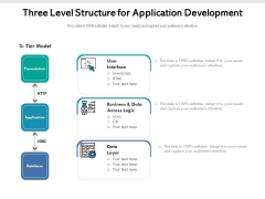 Three Level Structure For Application Development Ppt PowerPoint Presentation Gallery Elements PDF Three Level Structure For Application Development Ppt PowerPoint Presentation Gallery Elements PDF