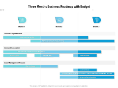 Three Months Business Roadmap With Budget Brochure