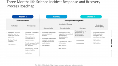 Three Months Life Science Incident Response And Recovery Process Roadmap Inspiration
