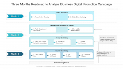 Three Months Roadmap To Analyze Business Digital Promotion Campaign Introduction
