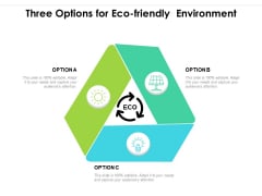 Three Options For Eco Friendly Environment Ppt PowerPoint Presentation File Designs PDF Three Options For Eco Friendly Environment Ppt PowerPoint Presentation File Designs PDF