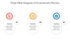 Three Pillar Diagram Of Evolutionary Process Ppt PowerPoint Presentation Outline Summary PDF