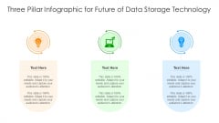 Three Pillar Infographic For Future Of Data Storage Technology Ppt PowerPoint Presentation Images PDF