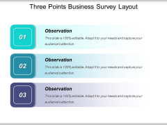 Three Points Business Survey Layout Ppt PowerPoint Presentation Slides Infographic Template PDF Three Points Business Survey Layout Ppt PowerPoint Presentation Slides Infographic Template PDF
