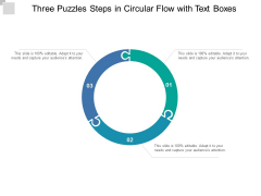 Three Puzzles Steps In Circular Flow With Text Boxes Ppt Powerpoint Presentation File Background Images Three Puzzles Steps In Circular Flow With Text Boxes Ppt Powerpoint Presentation File Background Images