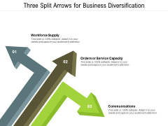 Three Split Arrows For Business Diversification Ppt PowerPoint Presentation Styles Files