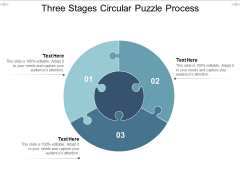Three Stages Circular Puzzle Process Ppt PowerPoint Presentation Gallery Gridlines