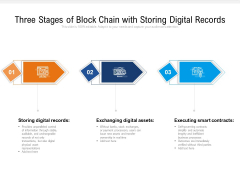 Three Stages Of Block Chain With Storing Digital Records Ppt PowerPoint Presentation Gallery Background Designs PDF Three Stages Of Block Chain With Storing Digital Records Ppt PowerPoint Presentation Gallery Background Designs PDF
